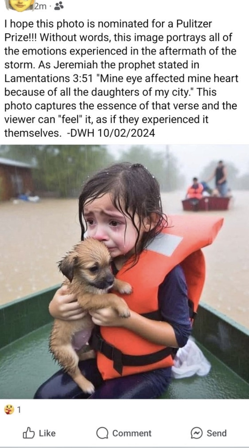 little girl holding puppy hurricane - 2m 8 I hope this photo is nominated for a Pulitzer Prize!!! Without words, this image portrays all of the emotions experienced in the aftermath of the storm. As Jeremiah the prophet stated in Lamentations "Mine eye af