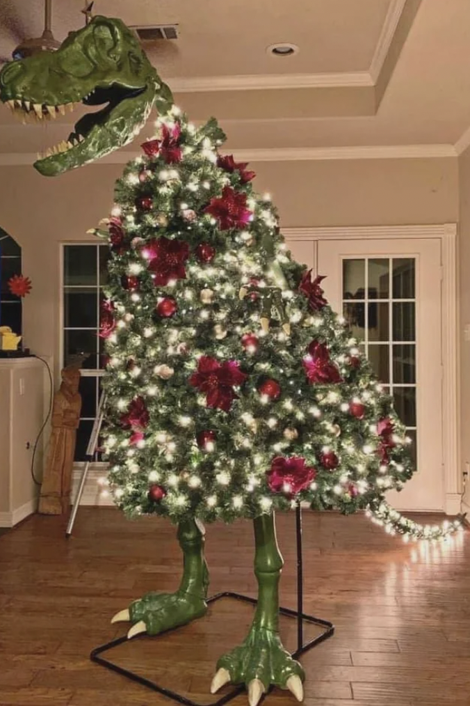 dinosaur christmas tree