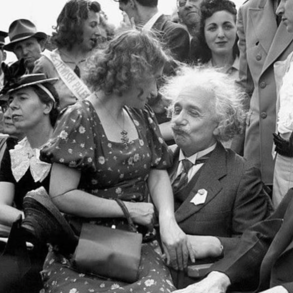 Albert Einstein at the World Fair, 1939.