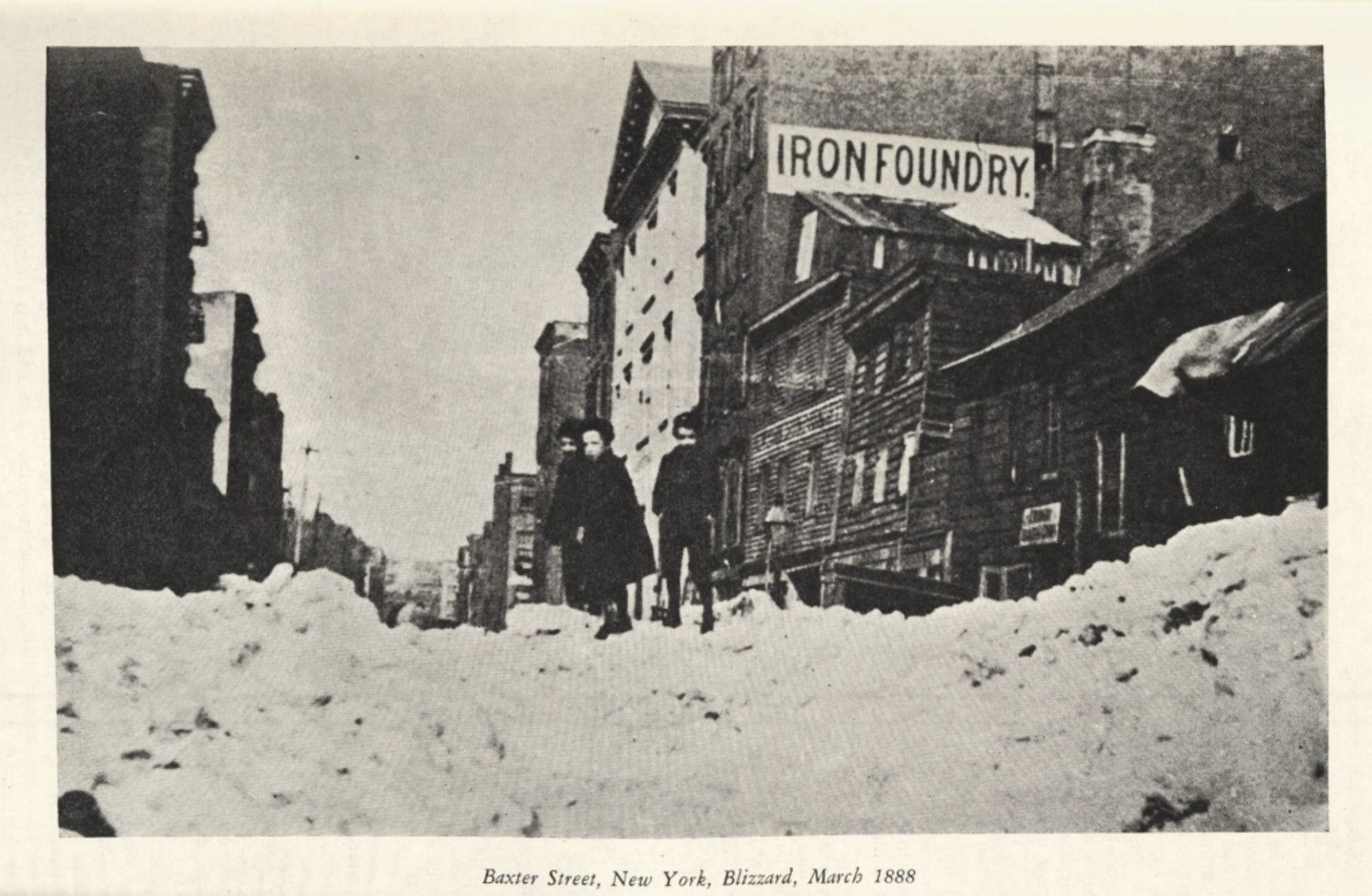 snow - Iron Foundry Baxter Street, New York, Blizzard,