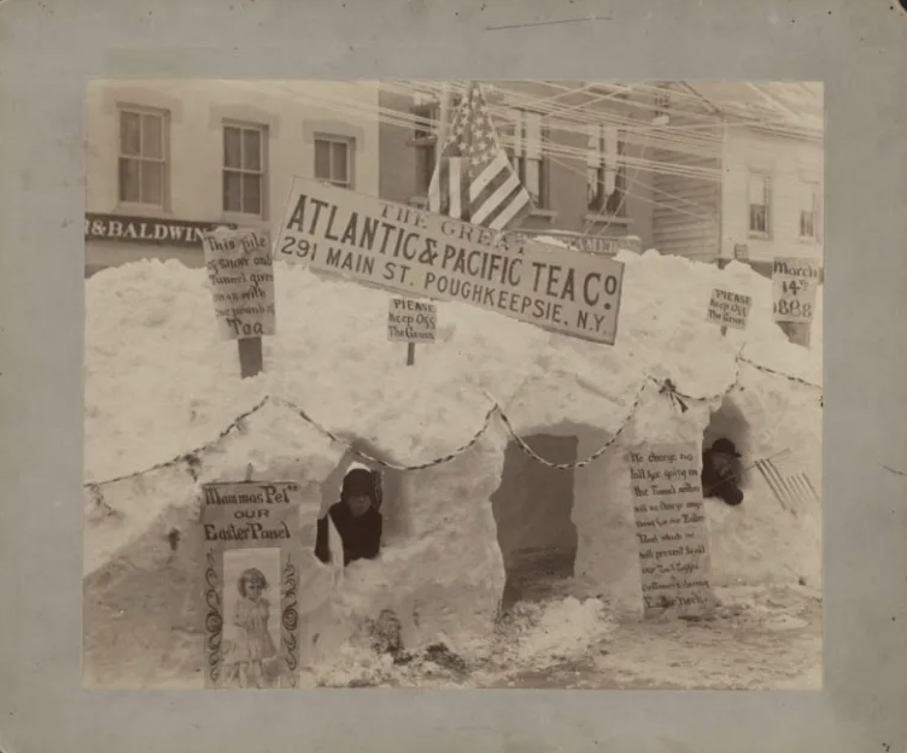 house - &Baldwin The Great Atlantic & Pacific Tea Co This pile 291 Main St. Poughkeepsie, N.Y of Show on Tunnel gives Tea Piease heep Oss The Gr Piease The Gr March 149 1888 Mamas Pel Our Easter Panel We charge no Tall Ape quing on the Bring Leive Talke b