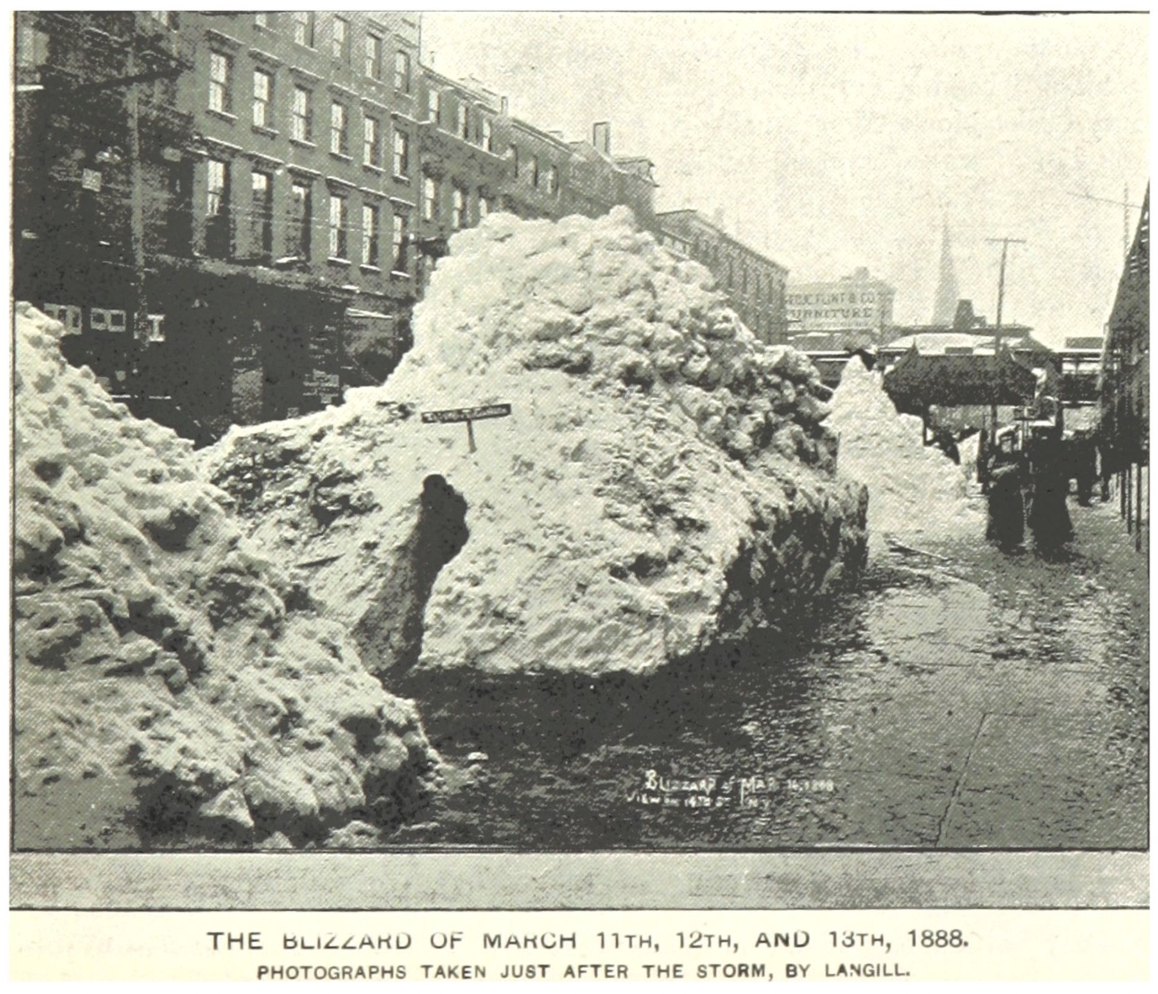 Cunniture The Blizzard Of March 11TH, 12TH, And 13TH, 1888. Photographs Taken Just After The Storm, By Langill