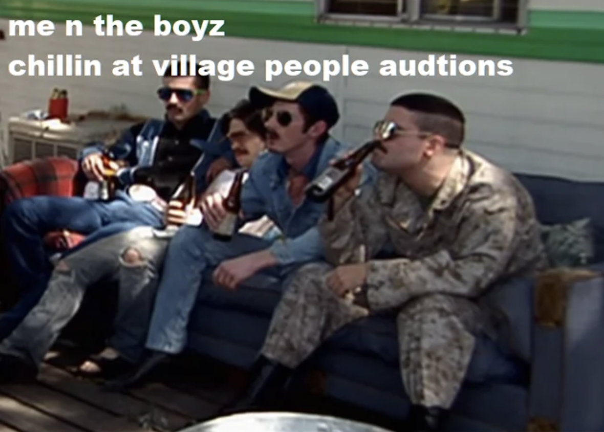 soldier - me n the boyz chillin at village people audtions