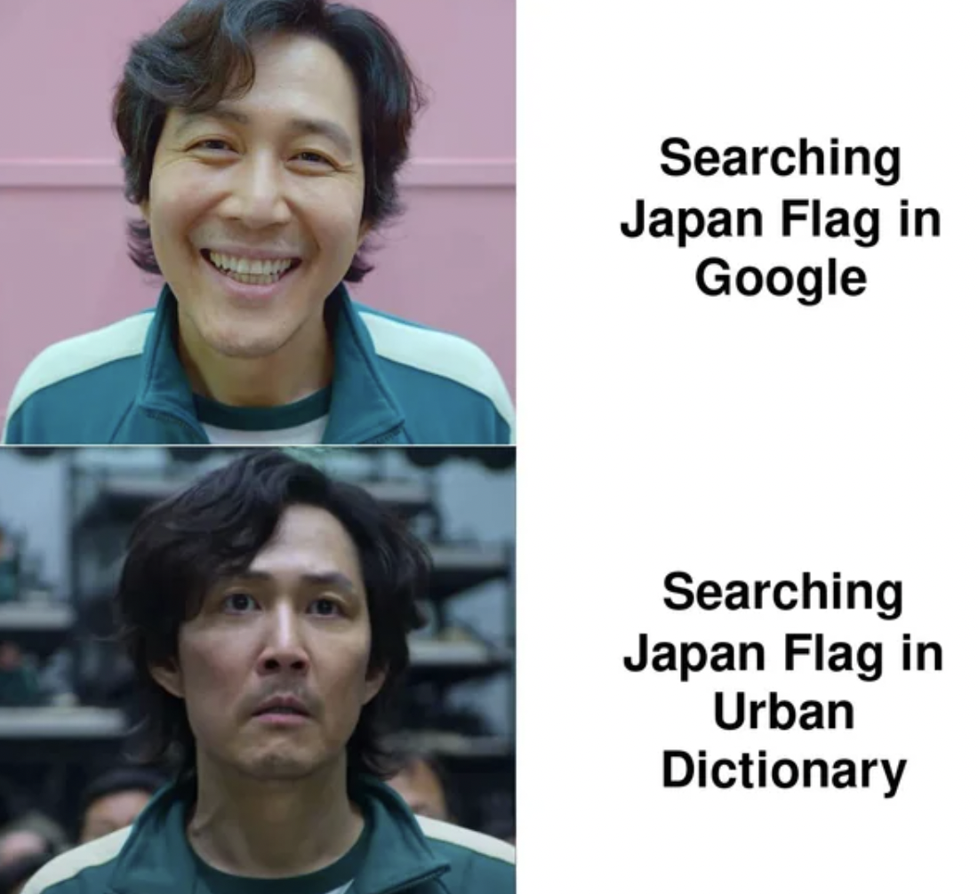 squid game meme template - Searching Japan Flag in Google Searching Japan Flag in Urban Dictionary