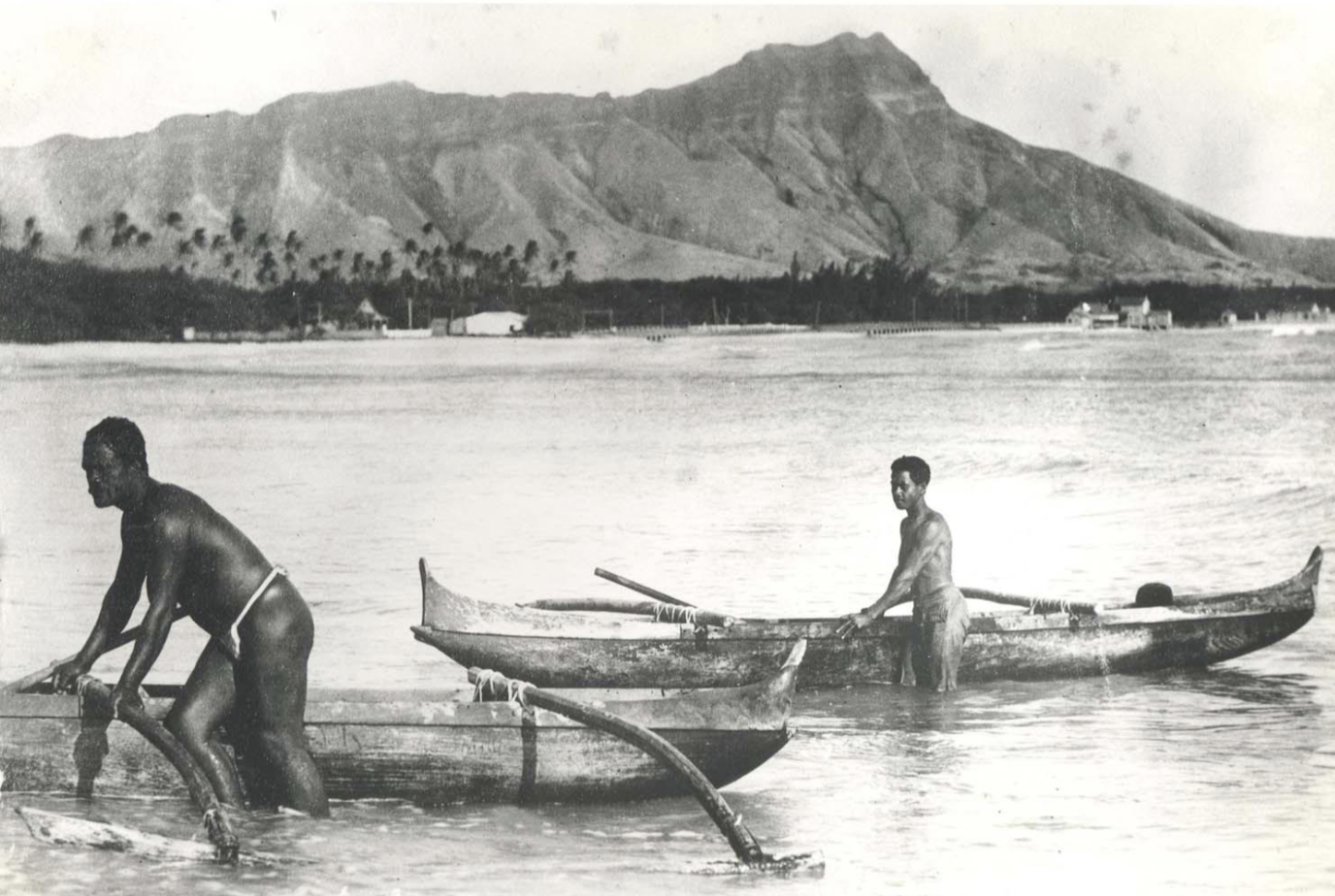 old hawaii canoe