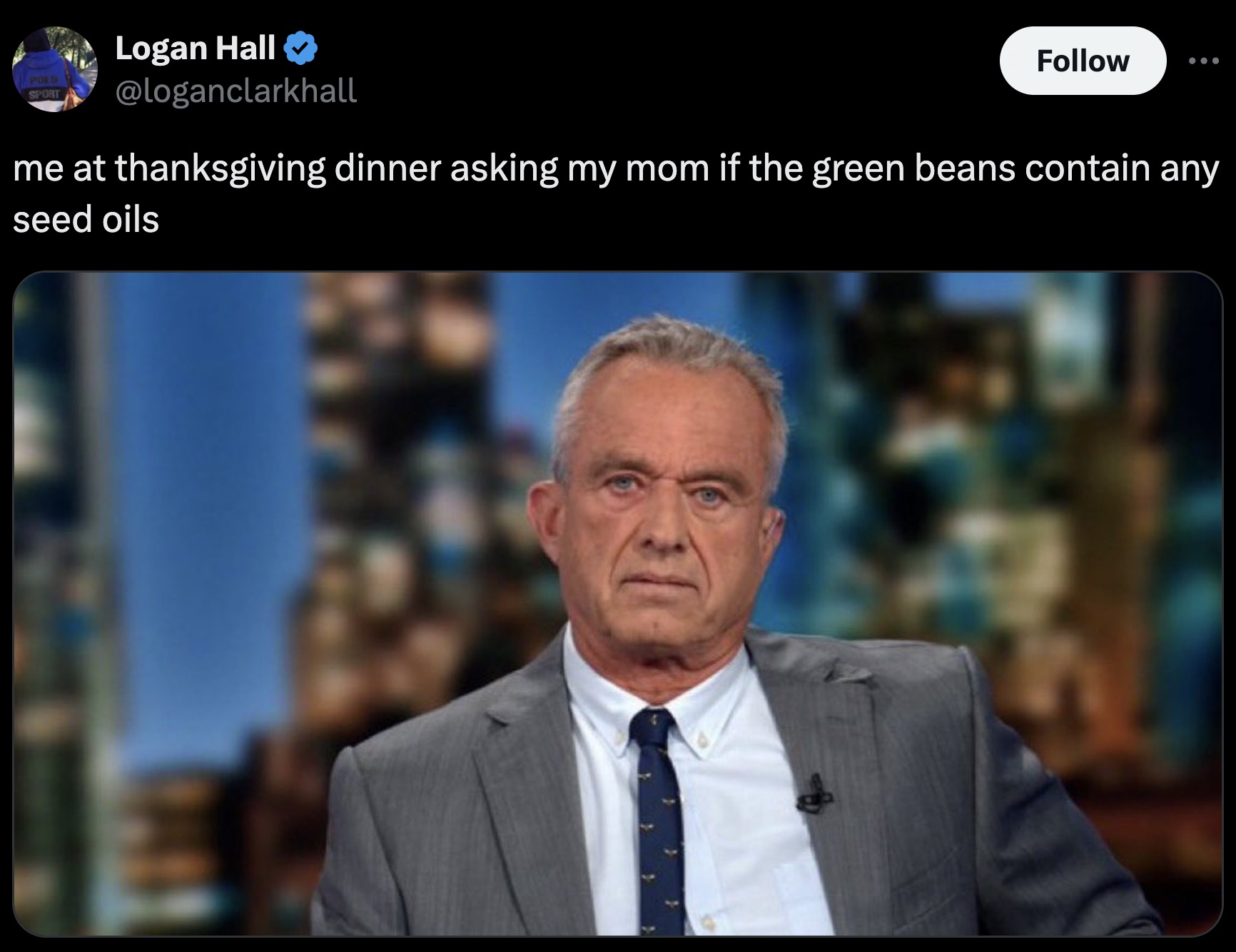 michael cohen cnn - Pold Sport Logan Hall me at thanksgiving dinner asking my mom if the green beans contain any seed oils