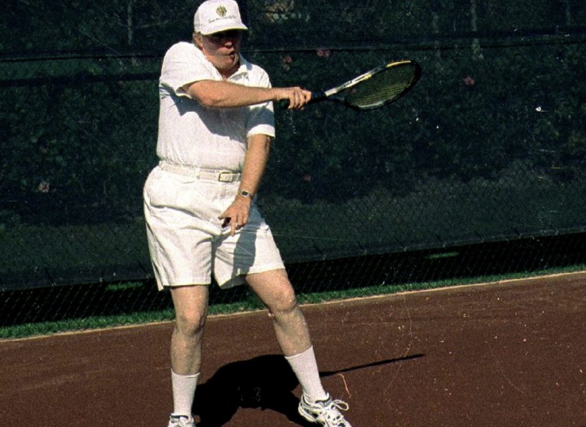 donald trump playing tennis