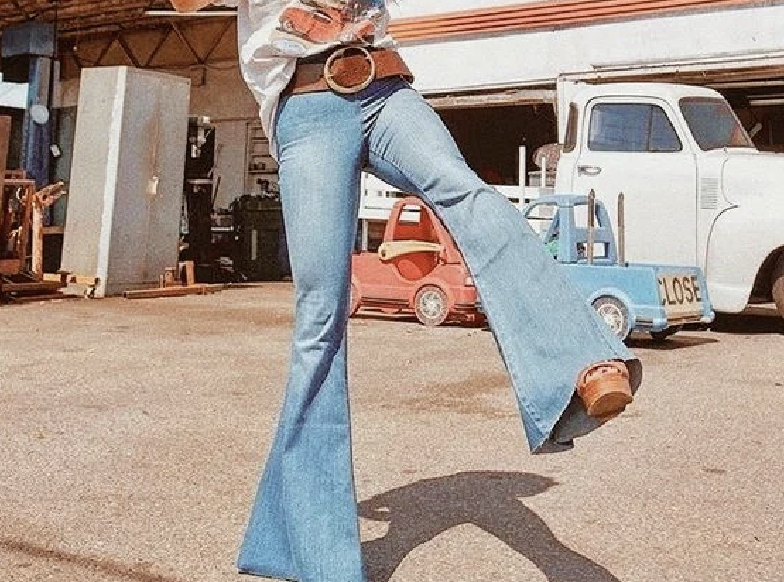 70s hippie jeans - Close