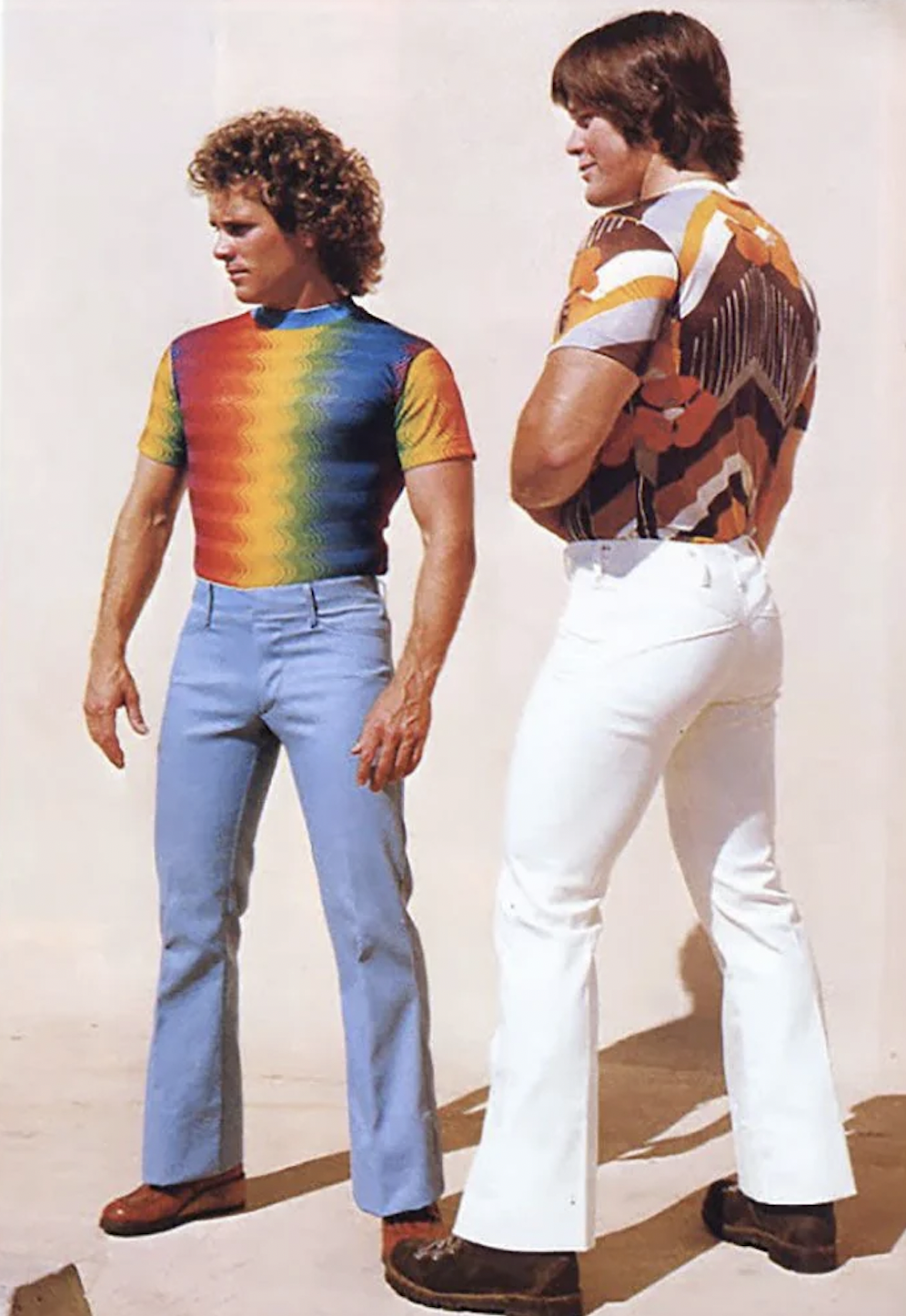 Tie Dye is synonymous with hippies, who are synonymous with the 70s. But even though tie dye keeps trying to make a comeback, if you’re either sober or over the age of 10, please change out of that t-shirt. 