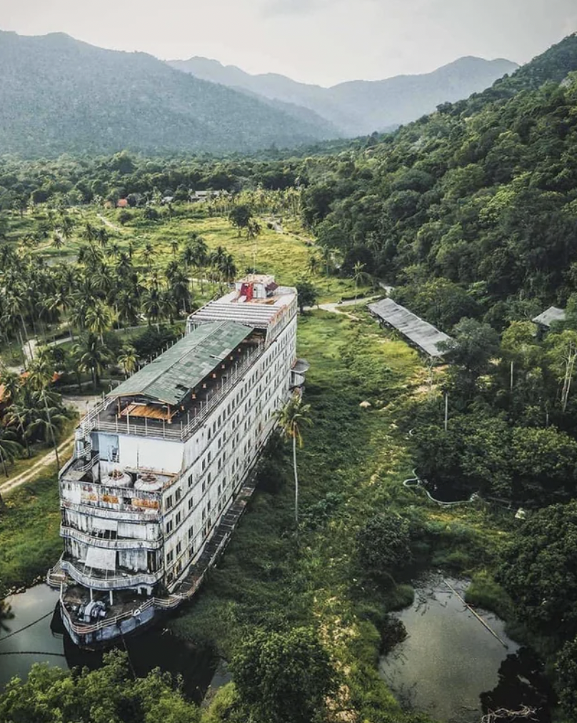 abandoned cruise ship thailand