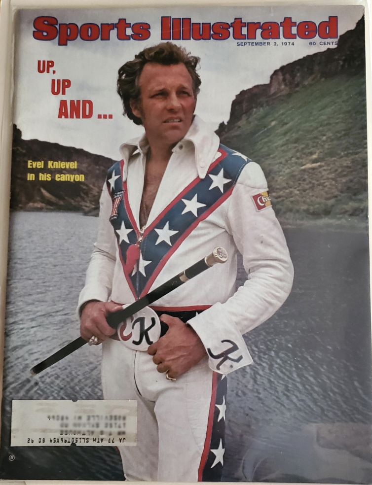 evel knievel - Sports Illustrated Up. Up And... O Cent Evel Knievel In his canyon R K G