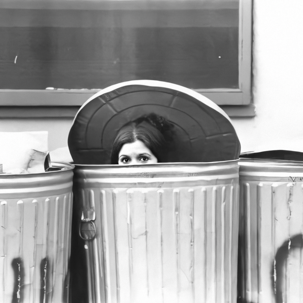 carrie fisher trash can