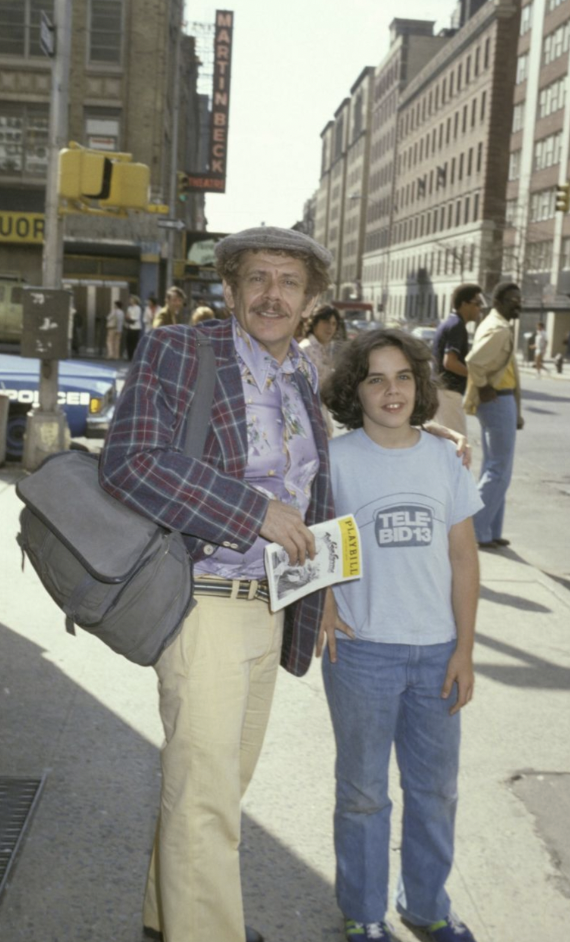 Jerry Stiller takes his son Ben to a play, 1978.