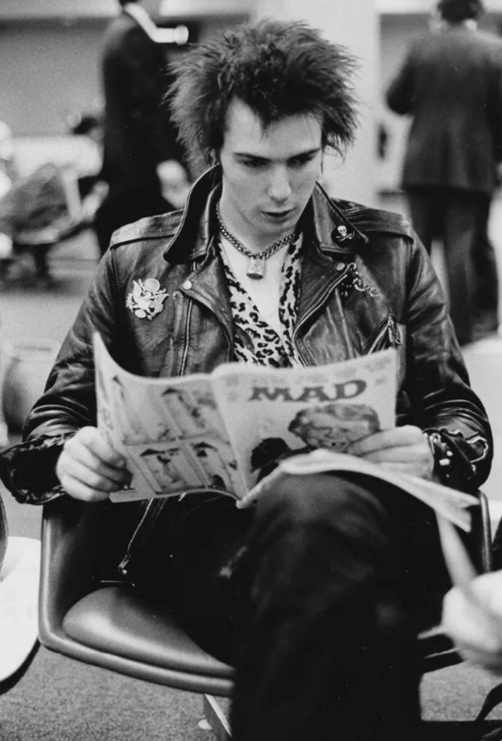 Sid Vicious reading Mad Magazine. Baton Rouge, LA, 1978.