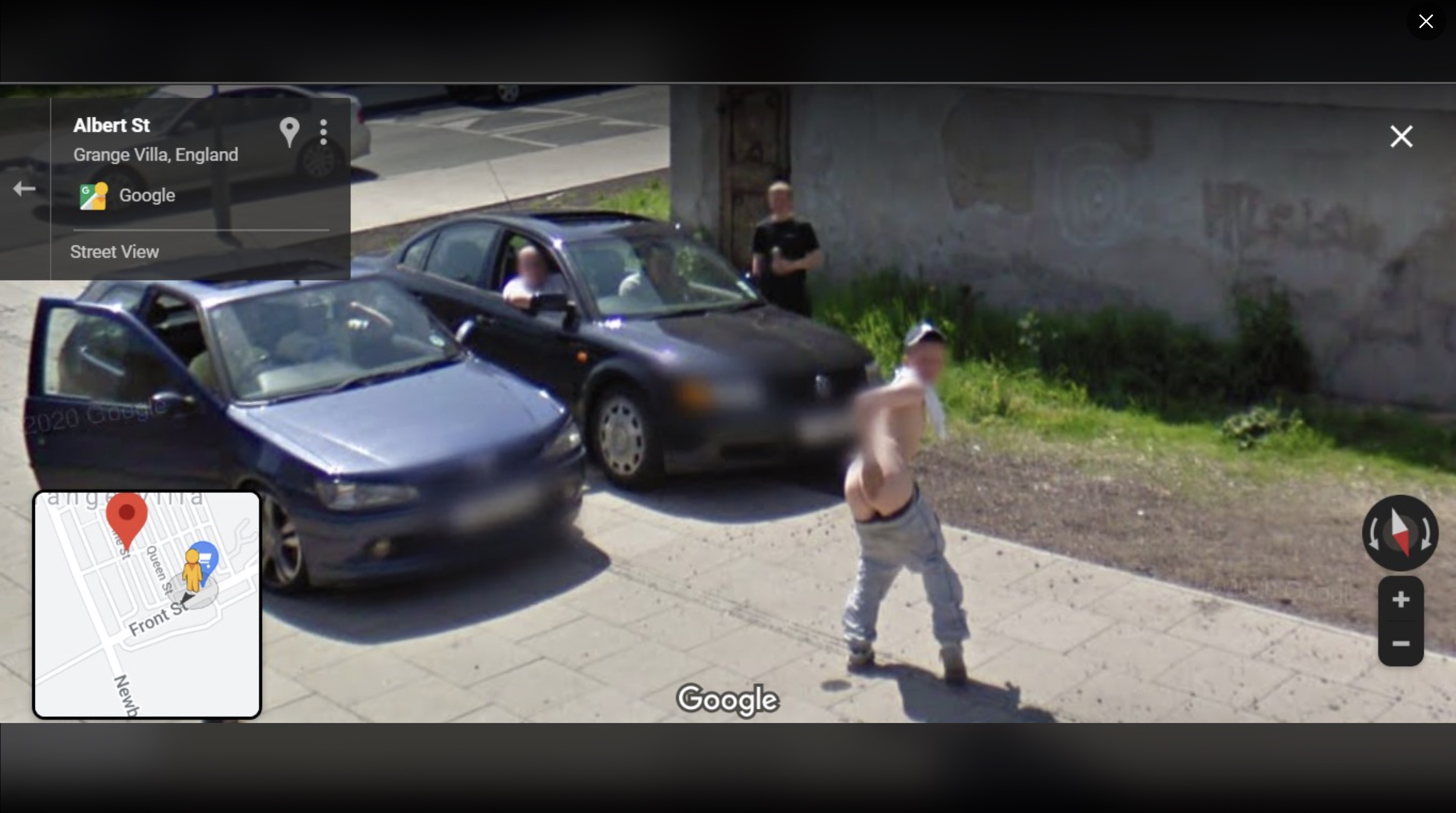 police car - Albert St Grange Villa, England Google Street View Front S Google