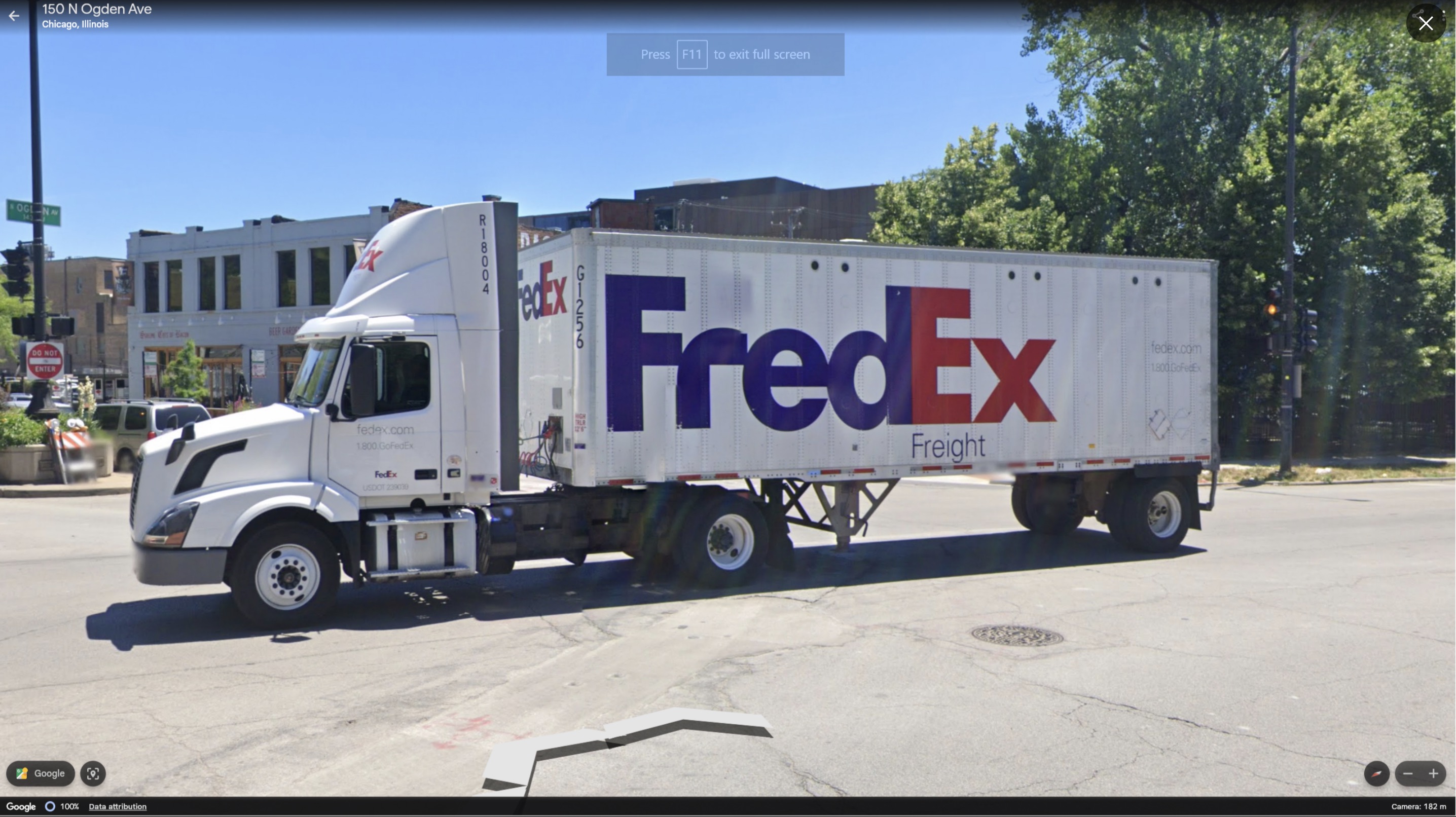 trailer truck - 50 NOgden Ave FredEx Freight