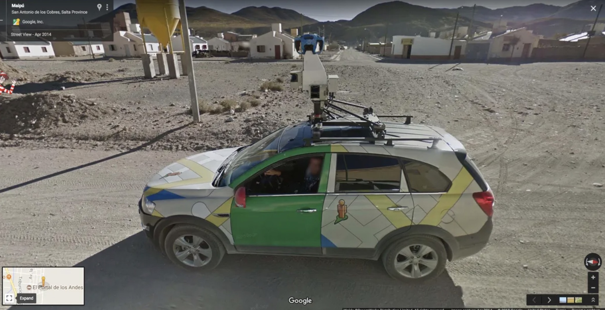 caught google street view car - Pa de And Google