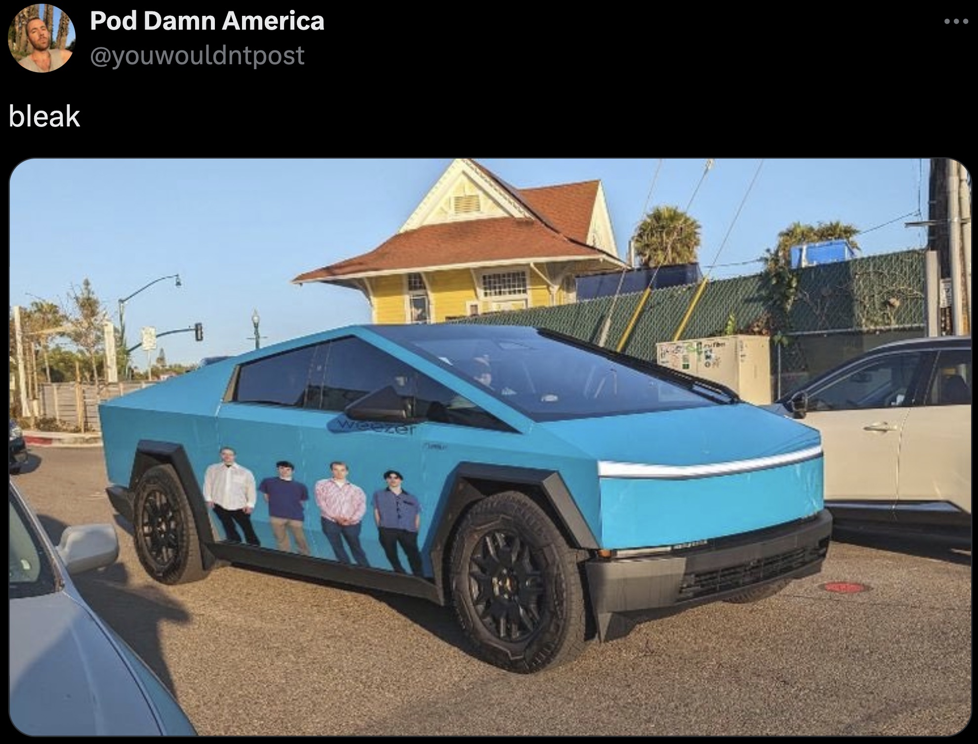 weezer blue cybertruck - Pod Damn America bleak B