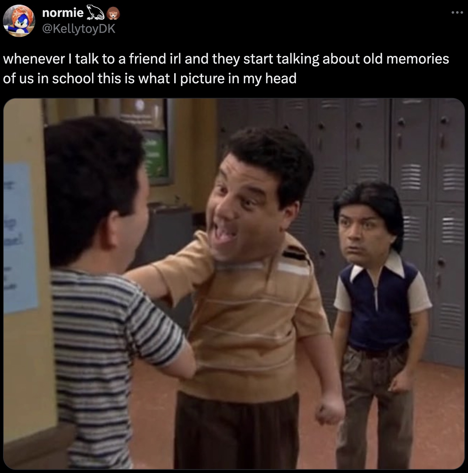 george lopez show as a kid - normie whenever I talk to a friend irl and they start talking about old memories of us in school this is what I picture in my head