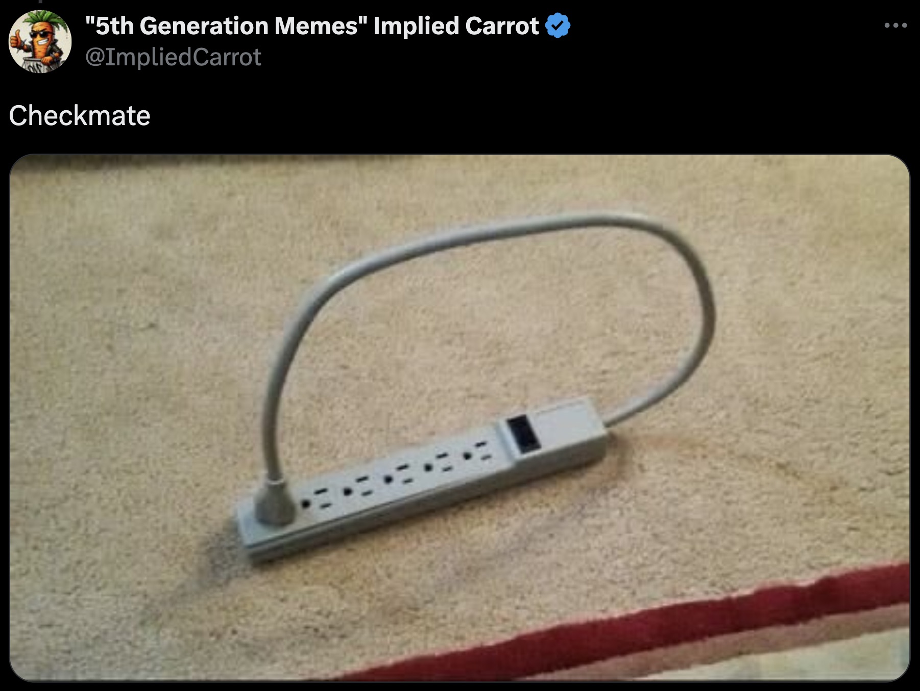 electronics - "5th Generation Memes" Implied Carrot Carrot Checkmate