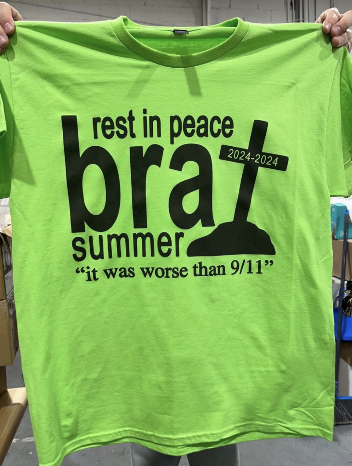 brat summer t shirt - rest in peace 20242024 brat summer "it was worse than 911"