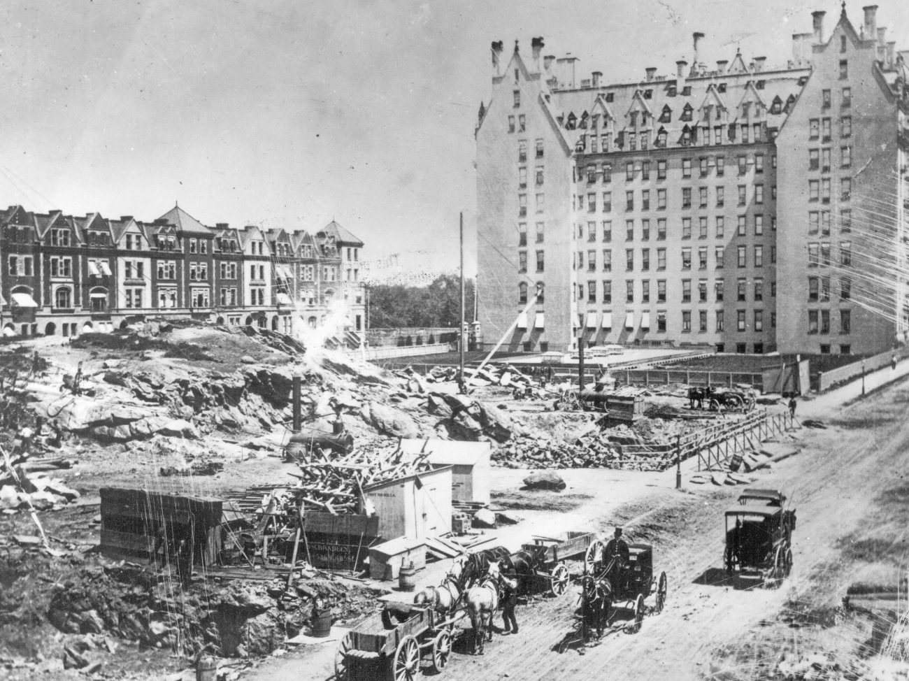 The Dakota circa 1890, when NYC's Upper West Side was the fringe of upper-crust civility.