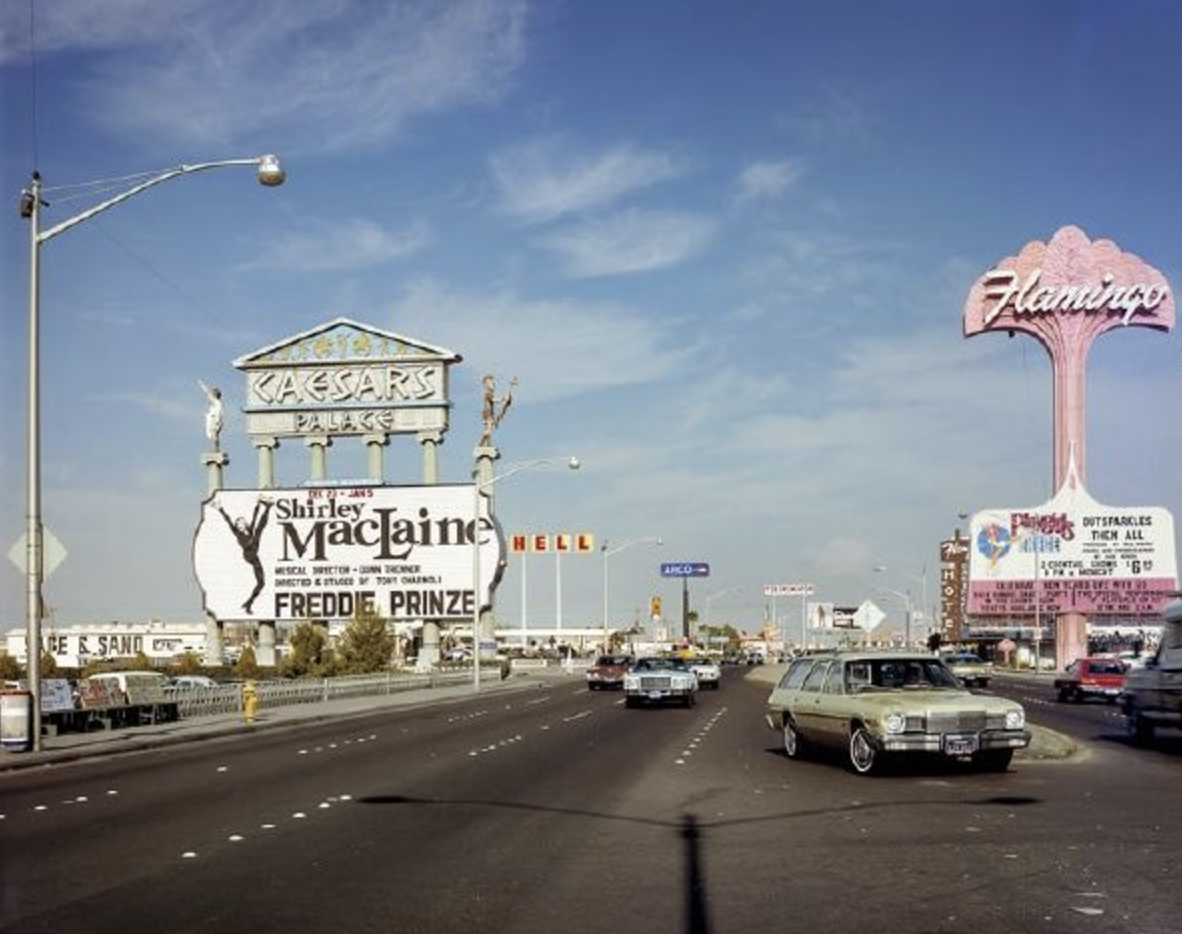 las vegas in 1976 - Gesand Kaesars Palace Shirley Maclaine Freddie Prinze, Flamingo Tch All