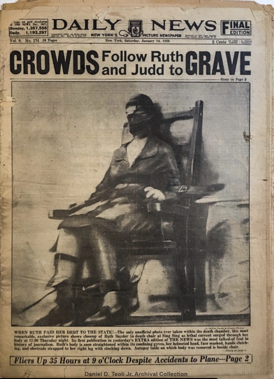 1880s electric chair - Daily News Final 1,193.297 Fcture Esper Selesate 1. Cente Crowds Flow Ruth Grave and Judd to When Ruth Paid Her Dent To The State parkesy piter shoes of thyerin Pliers Up 35 Hours at 9 o'Clock Despite Accidents to PlanePage 2 Daniel