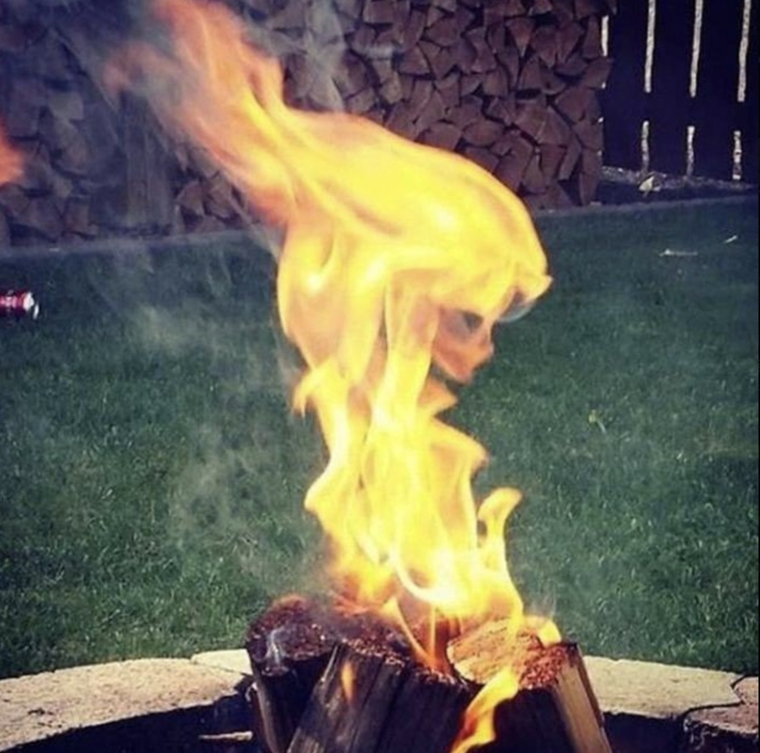 face in fire