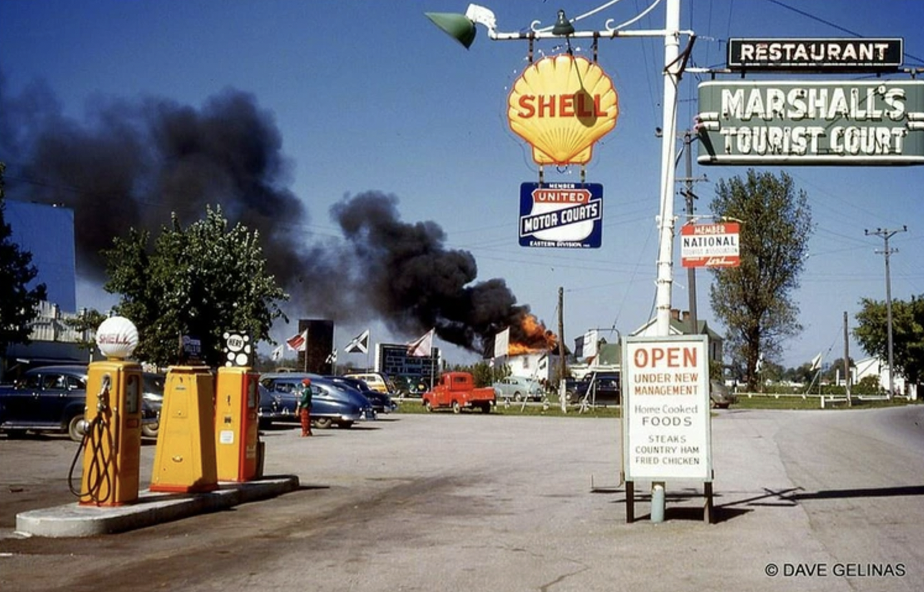 1950s shell gas stations - Shell United Restaurant Marshall'S. Tourist Court Motor Courts National Open Under New Management Home Cooked Foods Steaks Country Ham Fried Chicken Dave Gelinas