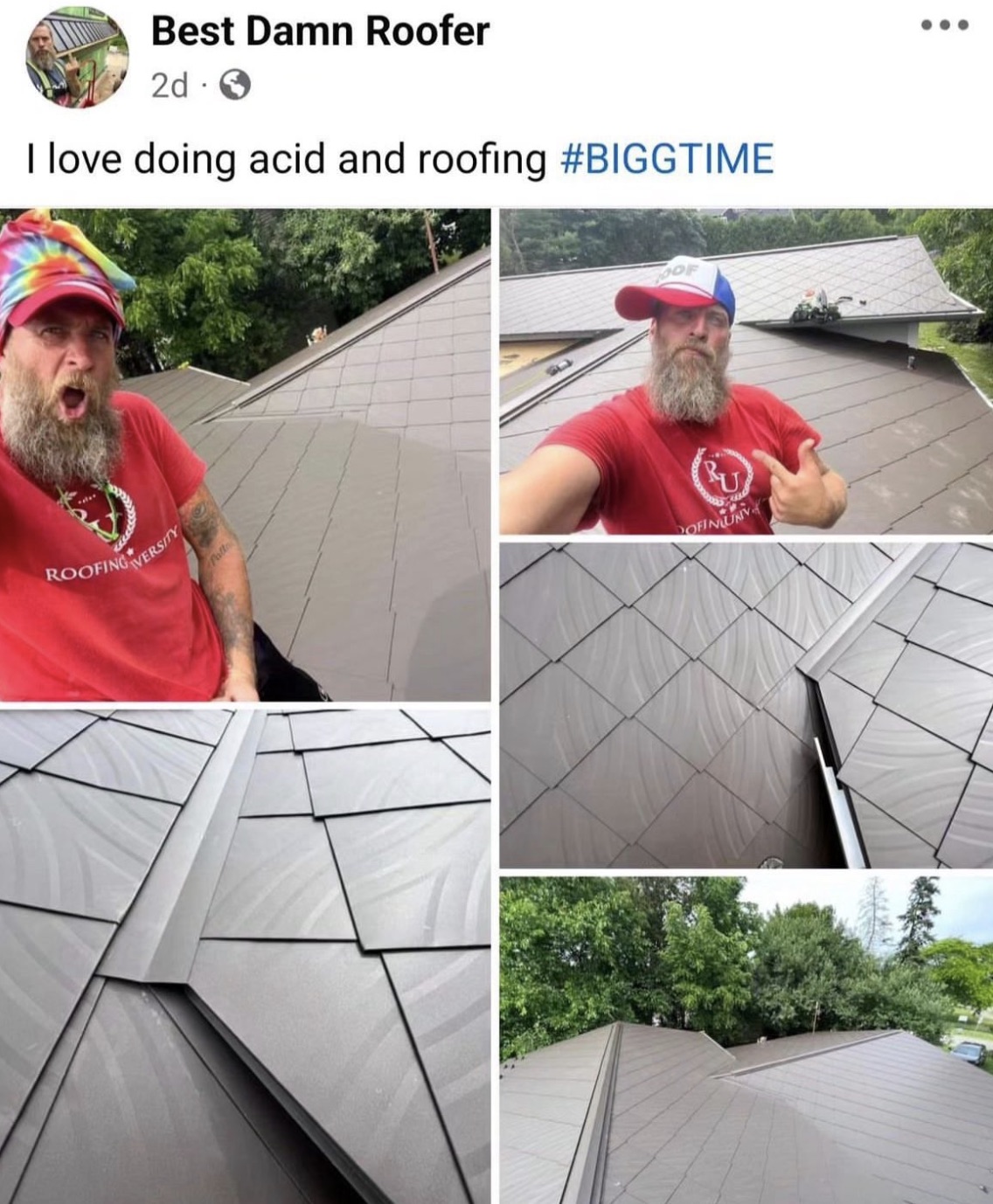 Roofer - Best Damn Roofer 2d I love doing acid and roofing Roofingwersity Bu Dofinuny