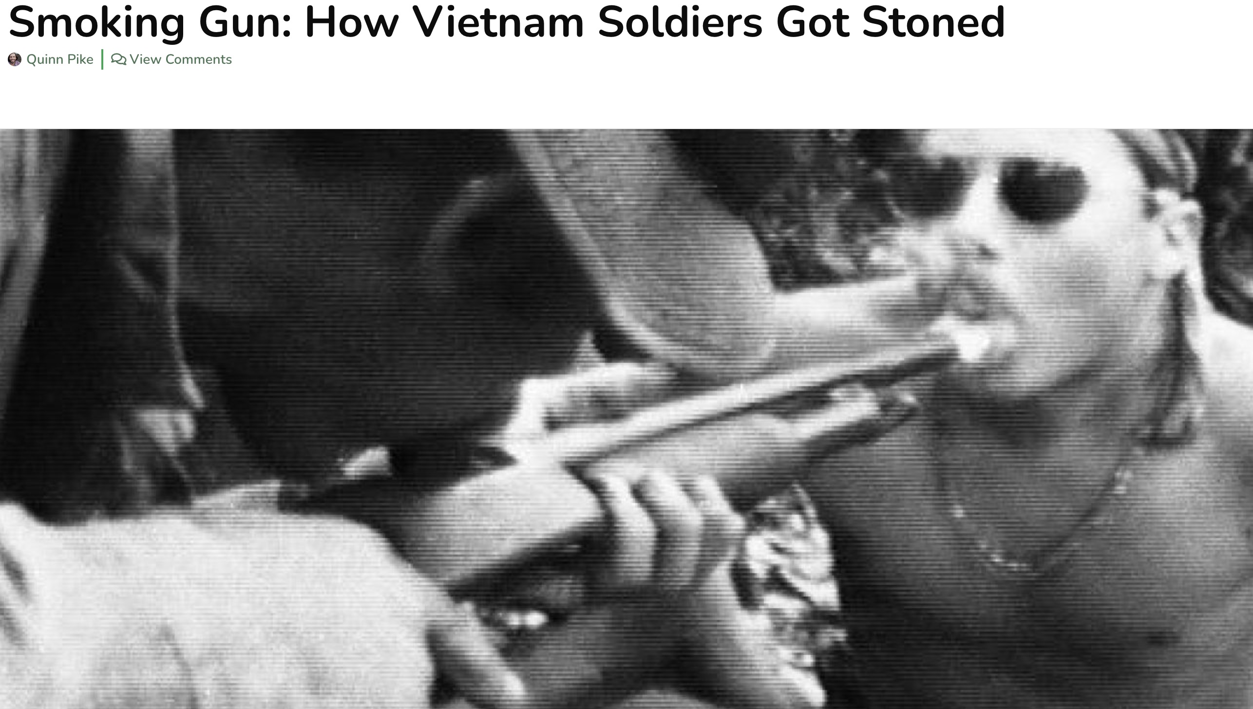 vietnam soldiers smoking pot - Smoking Gun How Vietnam Soldiers Got Stoned Quinn Pike | View