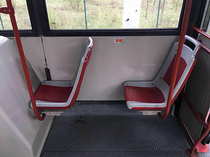 The most useless seat on the bus.