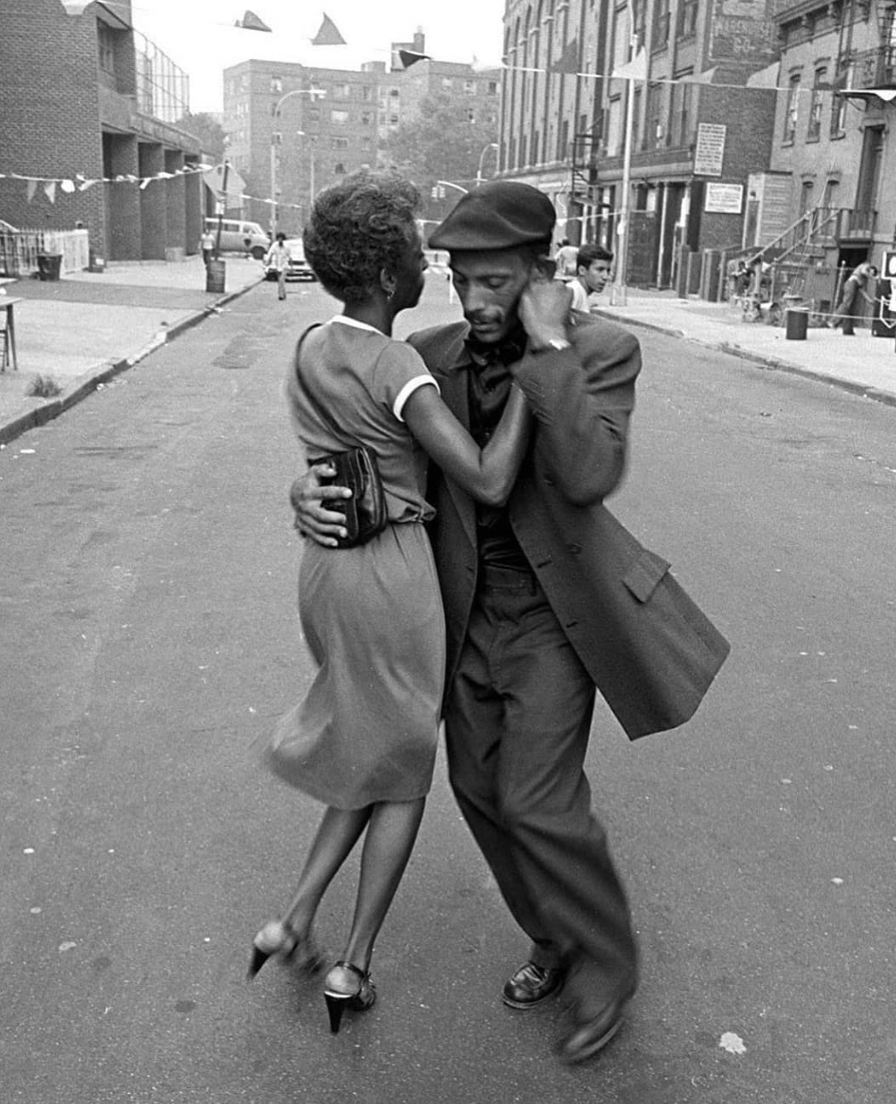 Couple dancing in New York City, 1979.