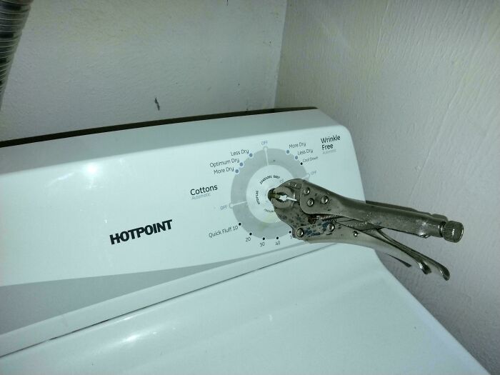 Hey, there's still laundry to do even if the dial is broken!