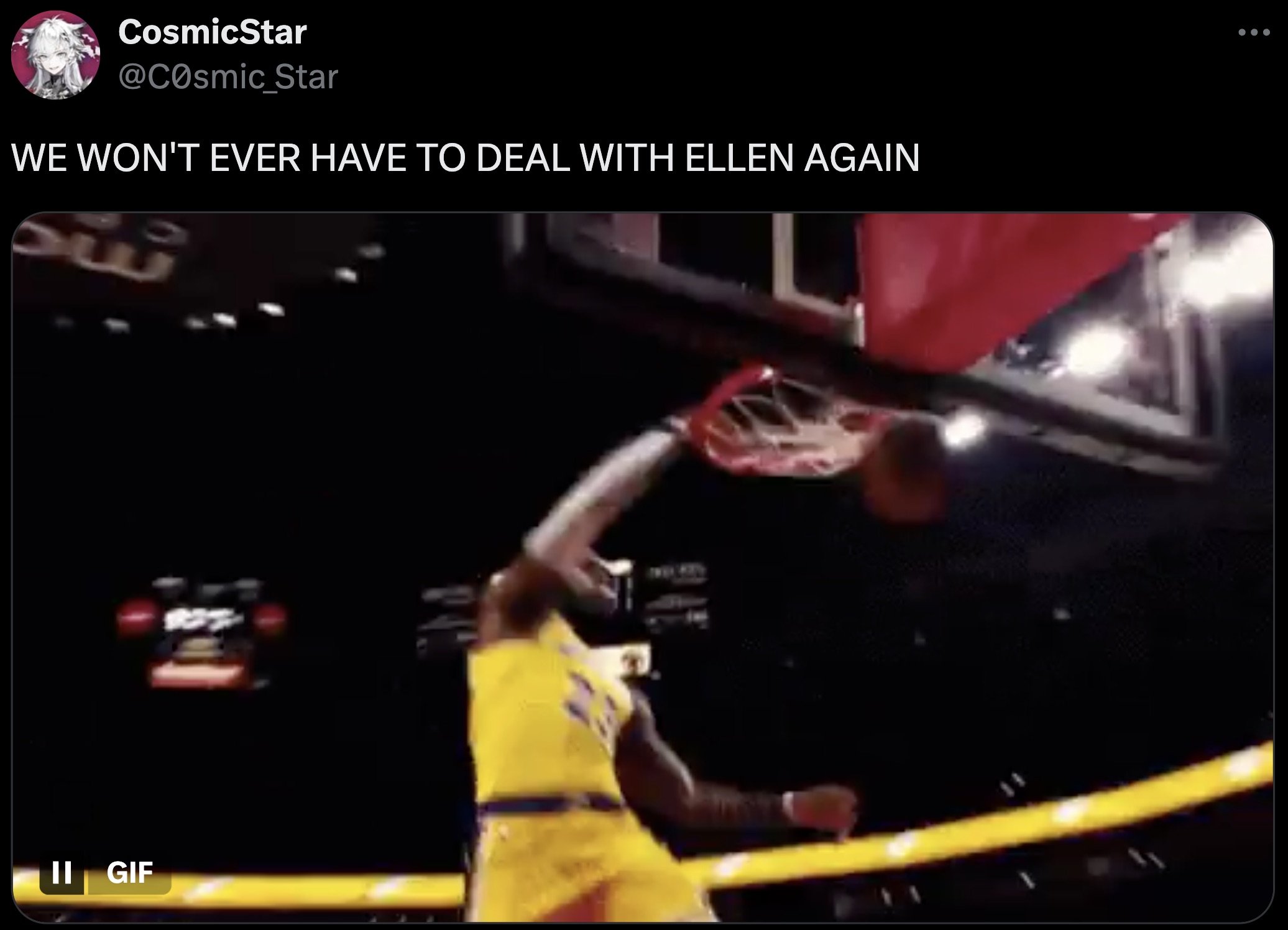 basketball player - Ii Gif CosmicStar Star We Won'T Ever Have To Deal With Ellen Again 11