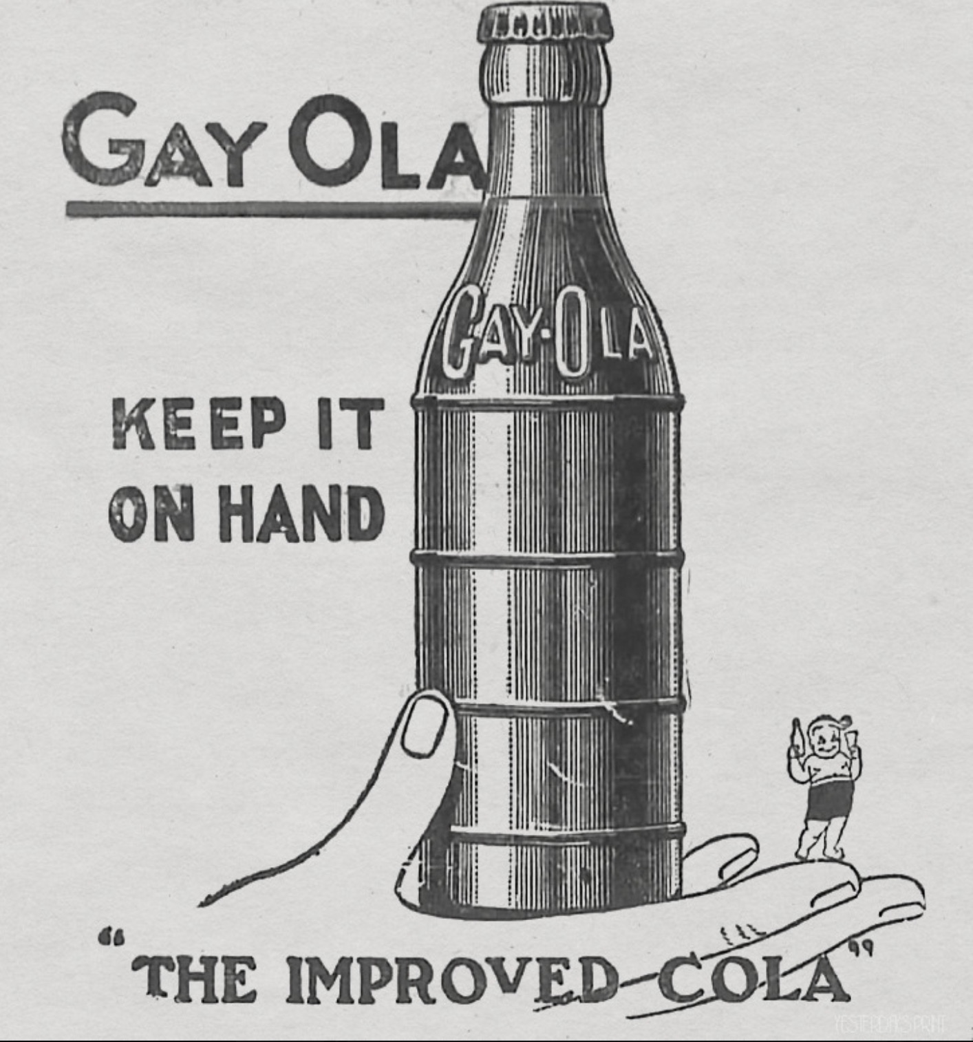 glass bottle - Gay Ola Keep It On Hand Kayla 66 The ImprovedCola Yesterday Sprit