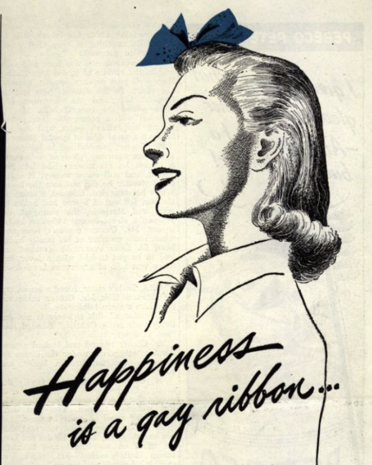 sketch - 729 009834 Happiness is a gay ribbon...