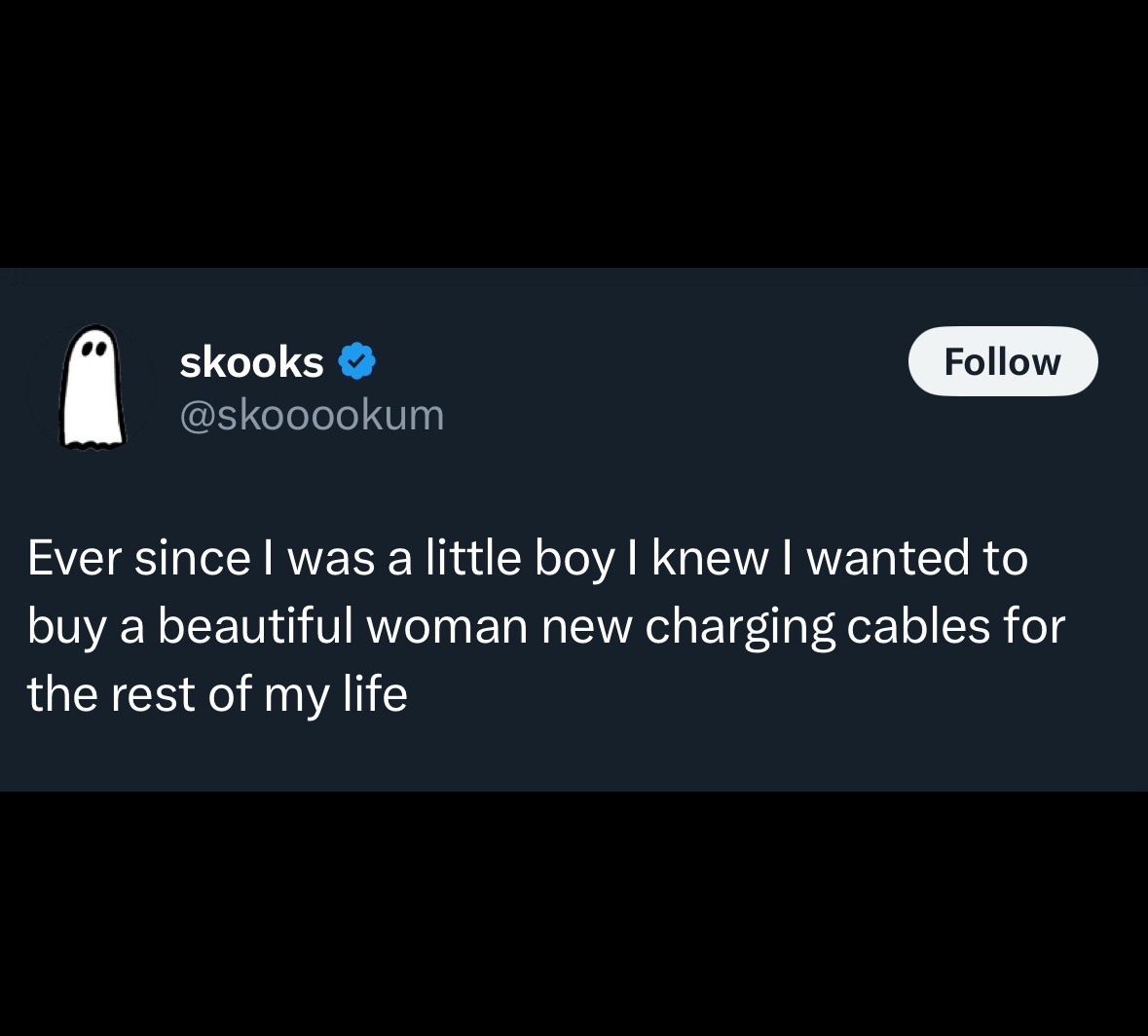 screenshot - skooks Ever since I was a little boy I knew I wanted to buy a beautiful woman new charging cables for the rest of my life