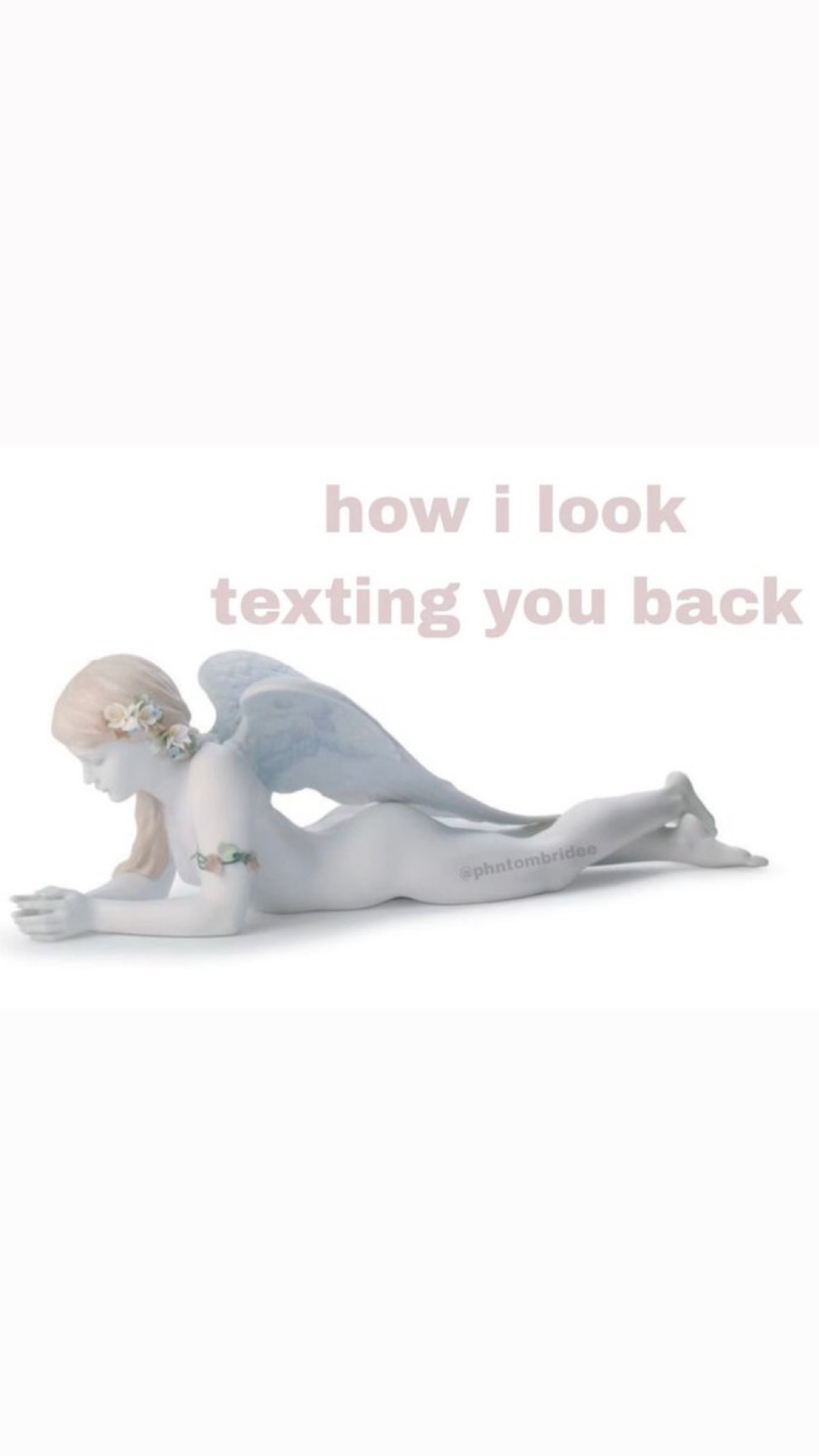 Lladro Precious Angel Figurine - how i look texting you back