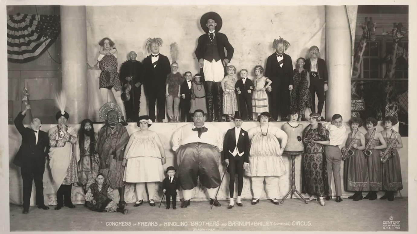 barnum circus - Tes Congress Freaks Ringling Unothers Bain Bailey Circus Century