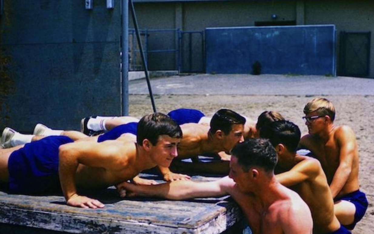 Students of the La Sierra P.E. system in the 1960s, considered the most difficult in the country, and created in response to World War II and growing Cold War tensions. 