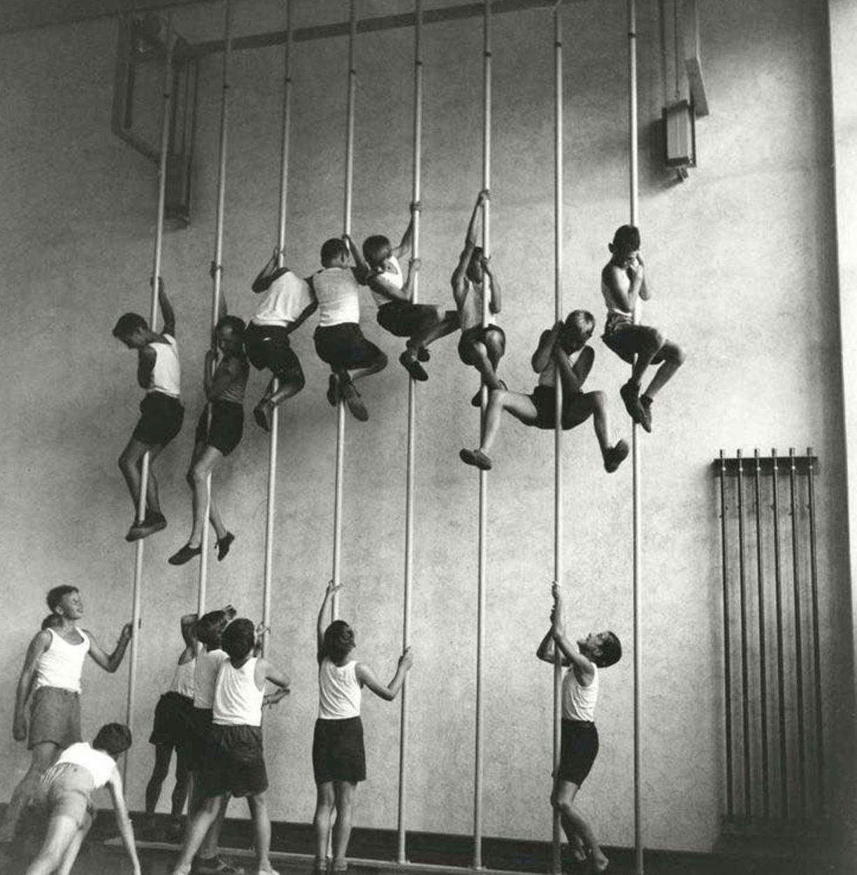 old school rope climb