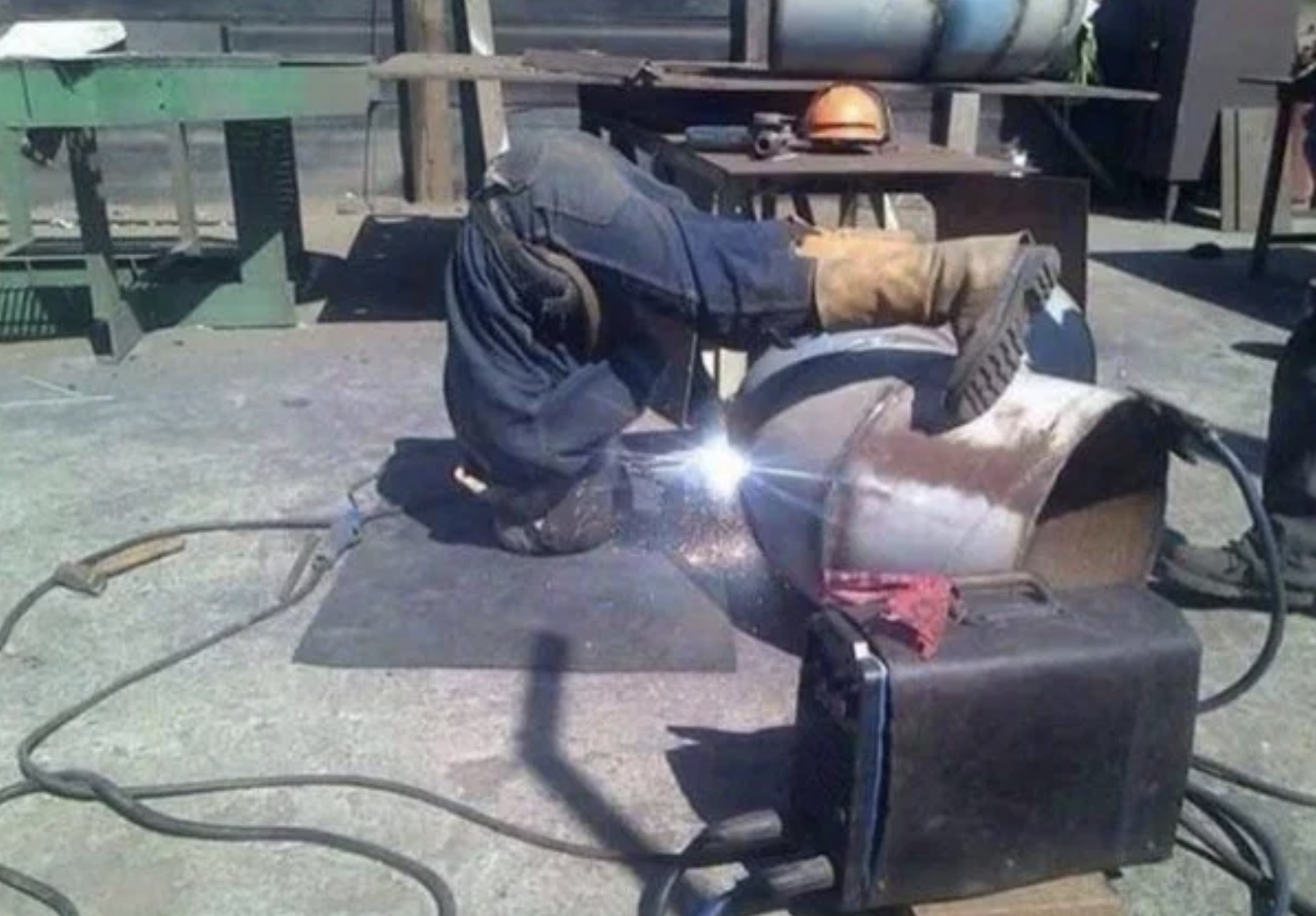 welding upside down