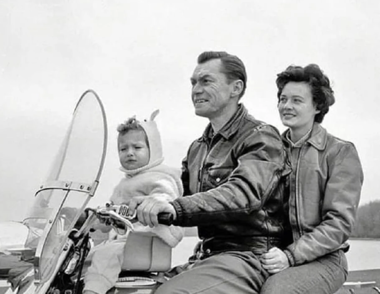 harley with a baby seat 1962