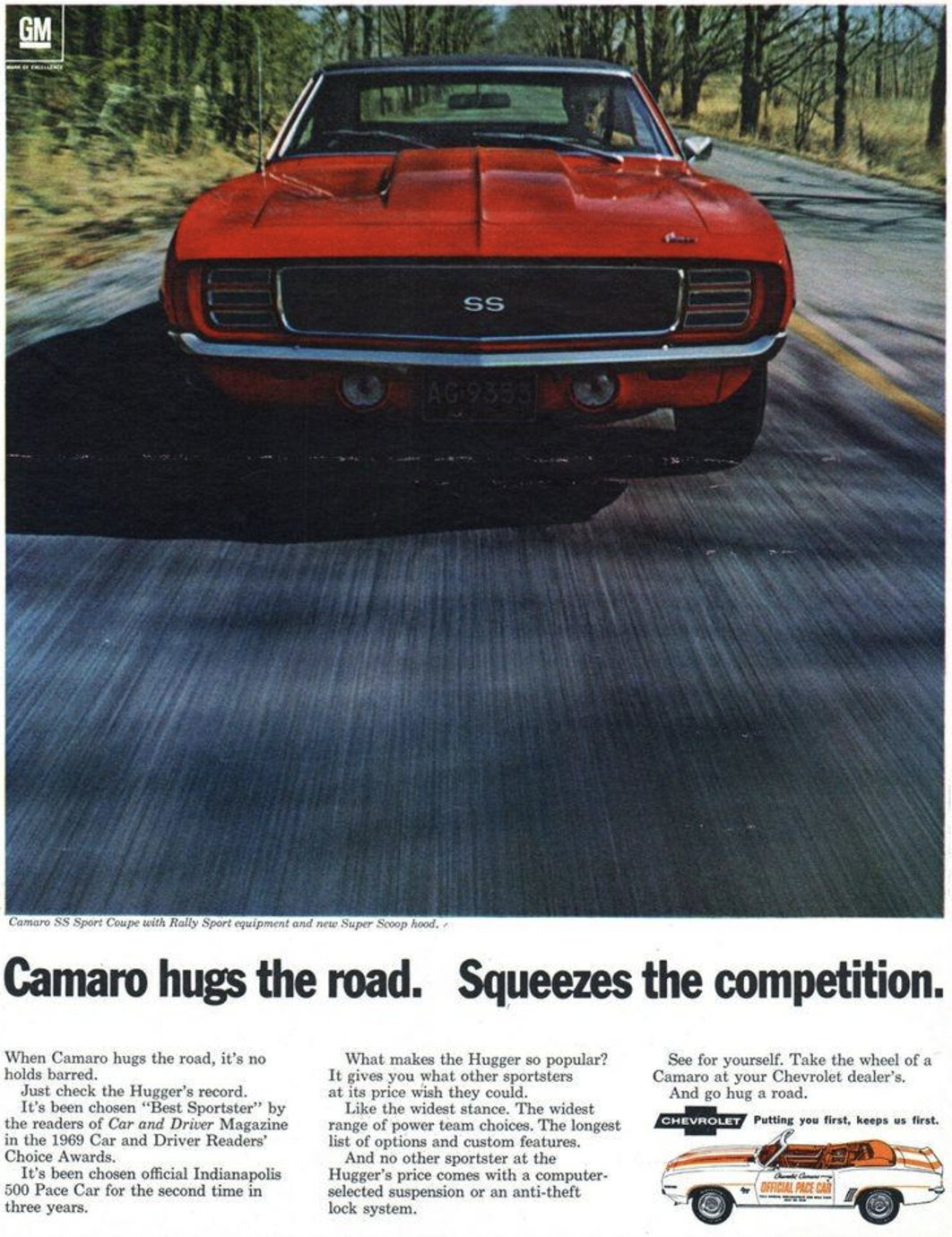 first generation ford mustang - Ss Camaro hugs the road. Squeezes the competition. When Camaro bugs the road, it's no Just check the Hugo's record It's been cho "Best Sportar by the readers of Car and Dr Magazine in the 1980 Car and Driver Head Choses Awa