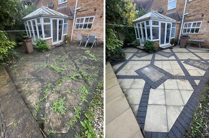 Who knew how gorgeous that patio was underneath all that dirt?