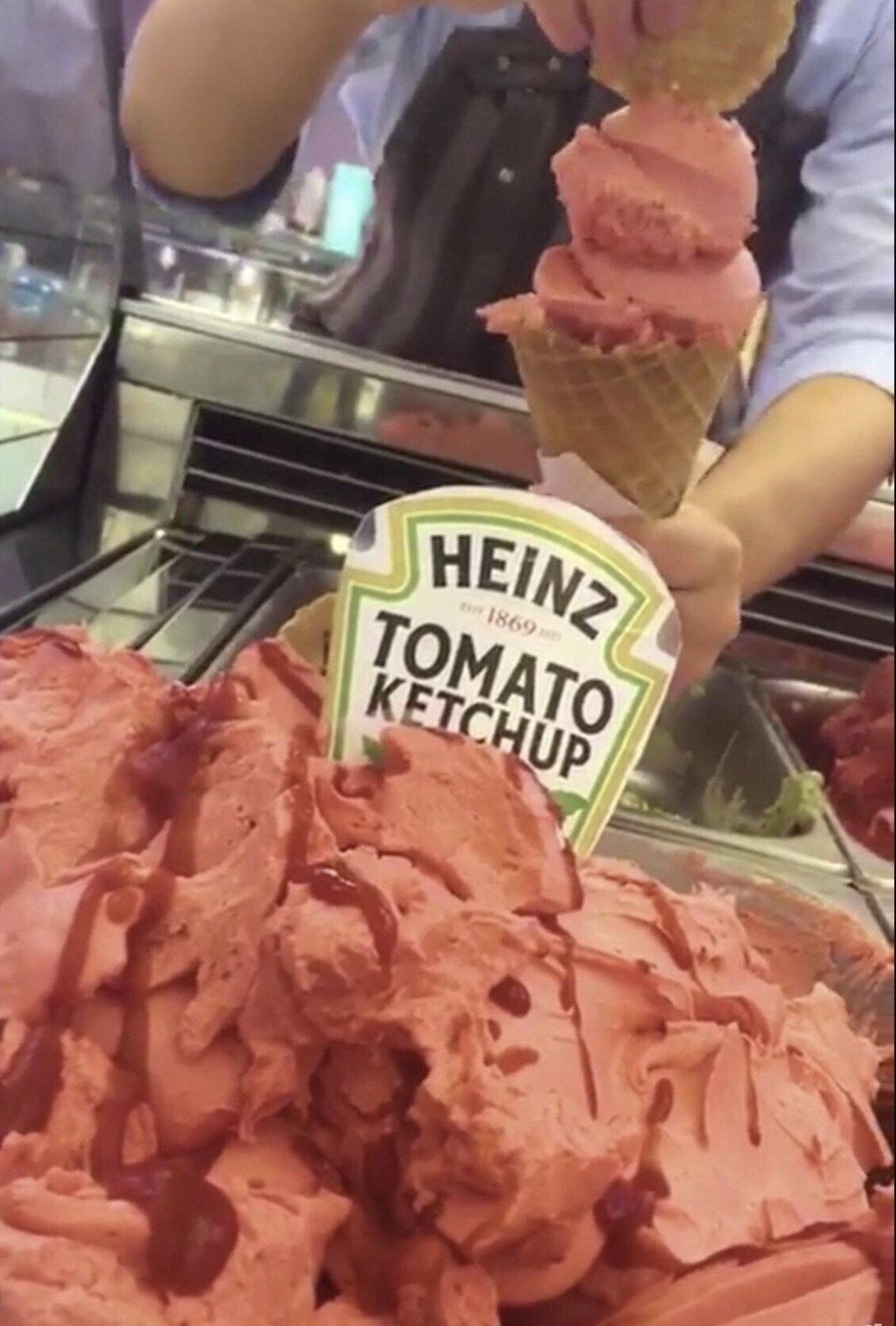 cursed ice cream meme - Heinz 1869 Tomato Ketchup