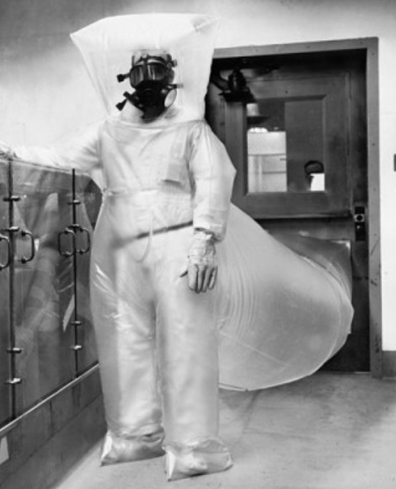 Posterazzi Scientist Wearing an Atomic Suit and Standing in a Nuclear Power Station Poster Print