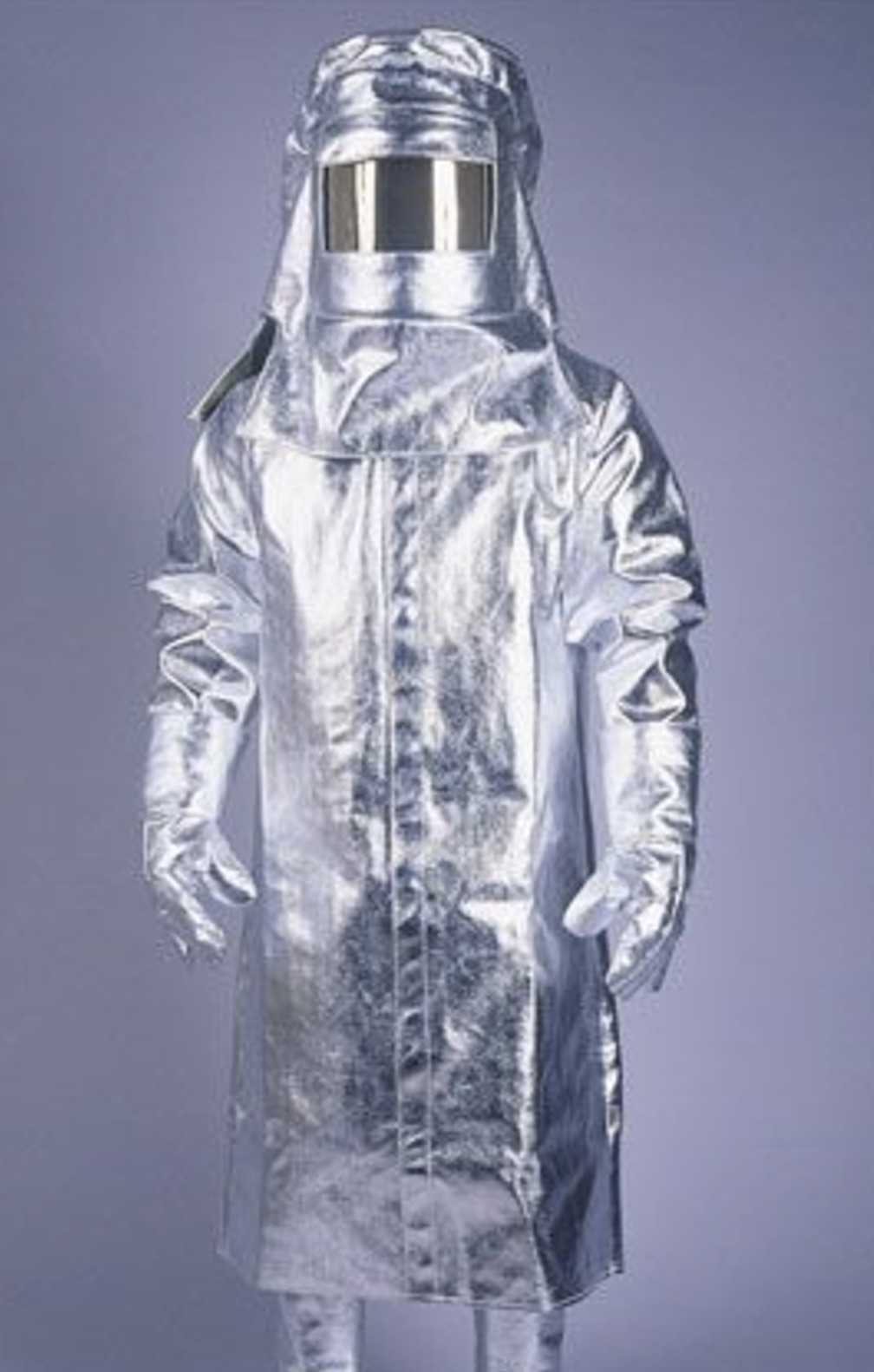 silver hazmat suit